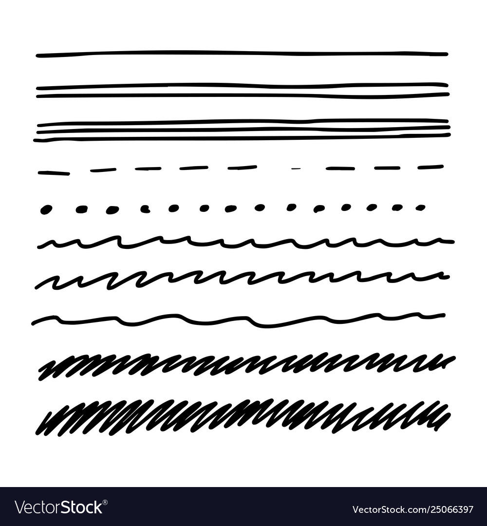 Set hand drawn lines text labeling elements