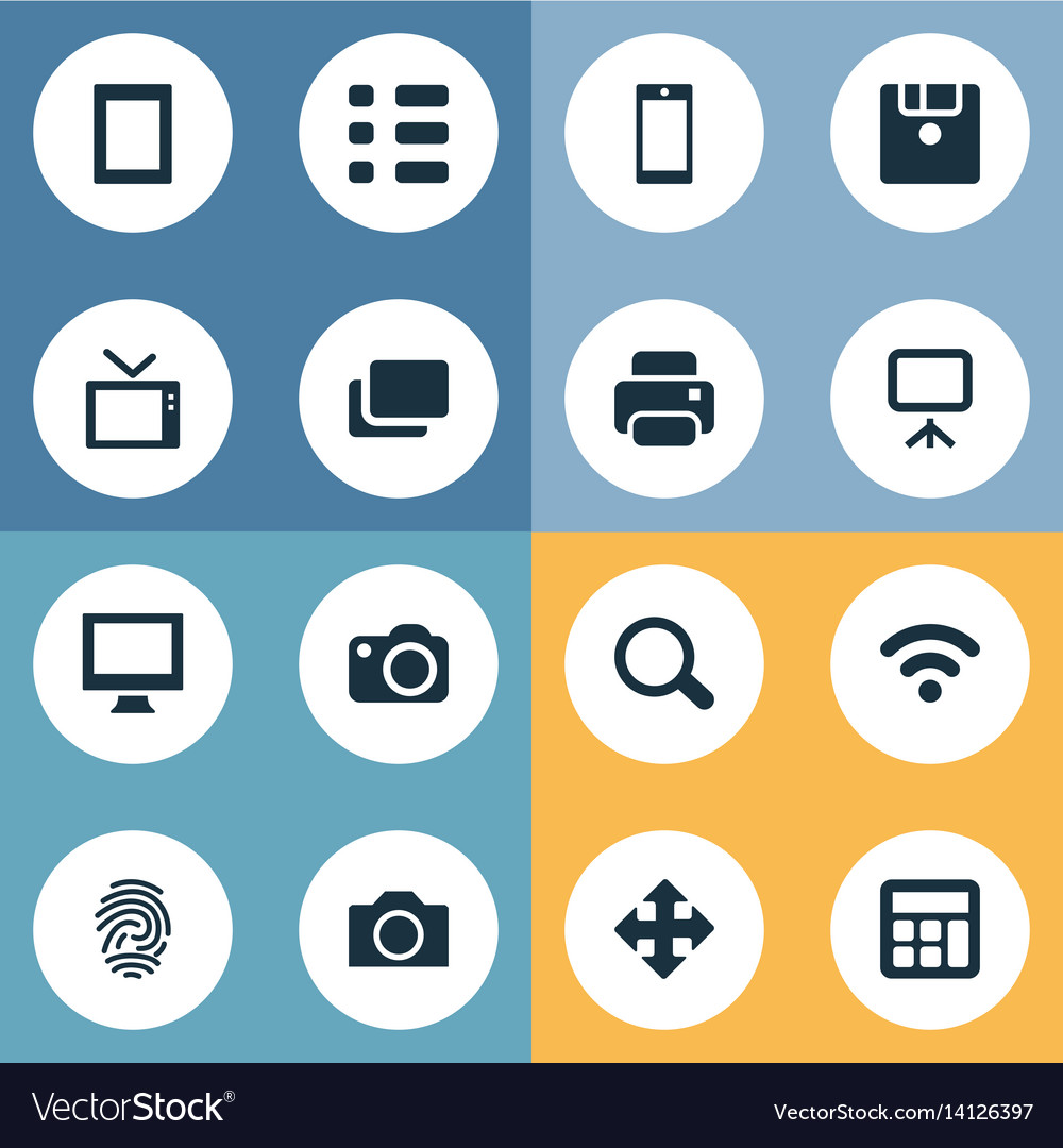 Set of simple device icons