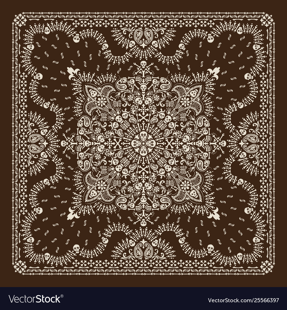 Skull Bandana Paisley Print