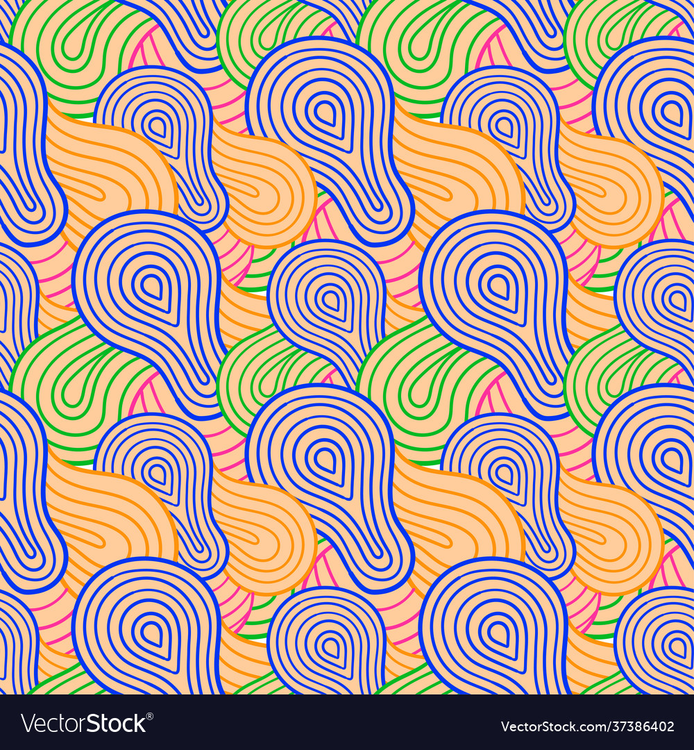 Abstract swirl line seamless pattern textile