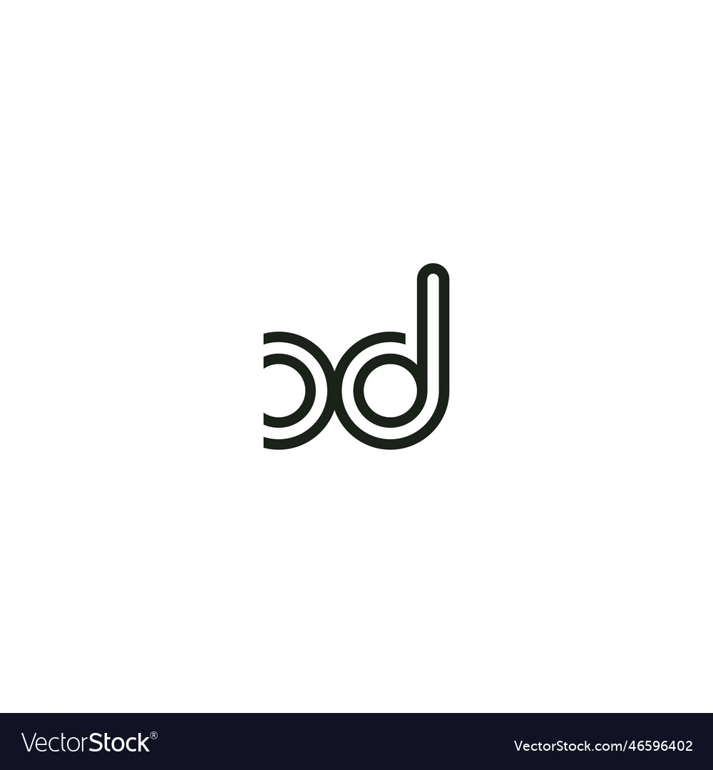 Alphabet letters initials monogram logo dx xd d Vector Image