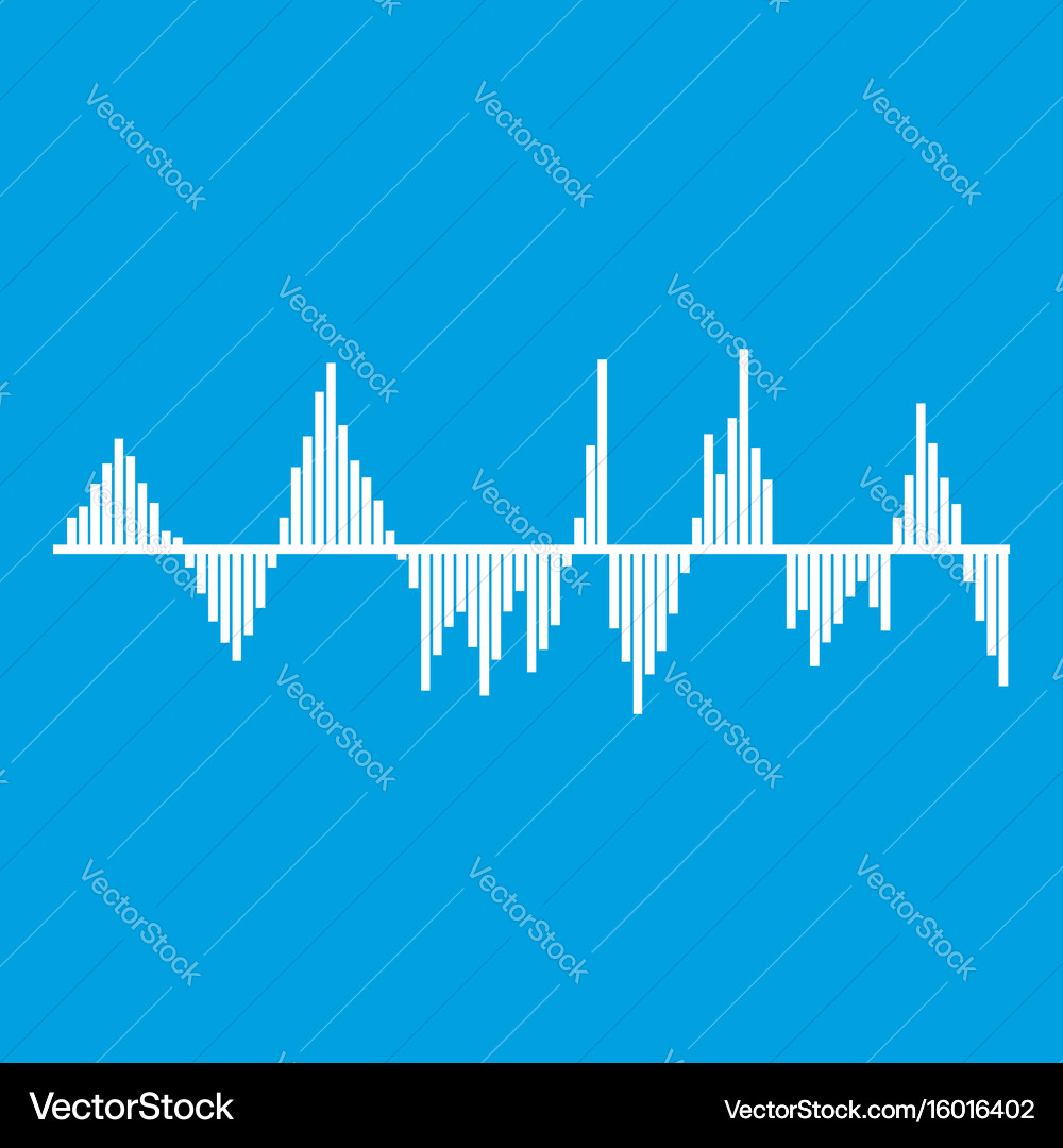 Audio digital equalizer technology icon white Vector Image