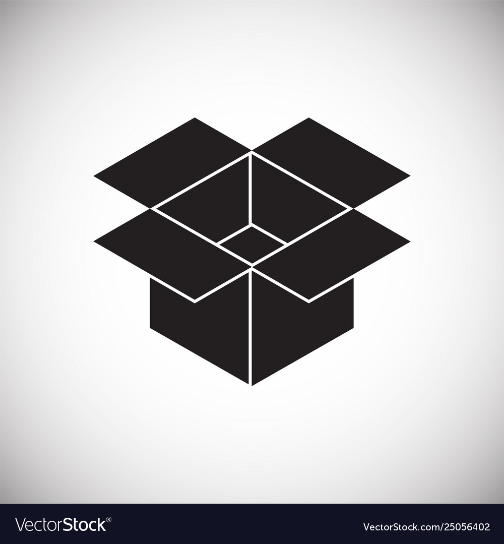 Box icon on background for graphic and web design Vector Image Box icon on background for graphic and web design