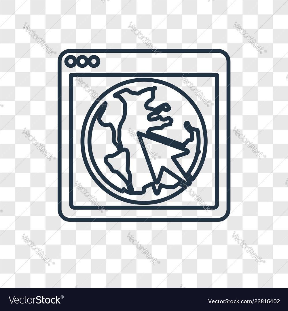 Browser concept linear icon isolated vector image Browser concept linear icon isolated