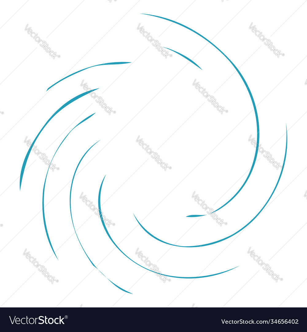Circular spiral swirl twirl design element vector image Circular spiral swirl twirl design element