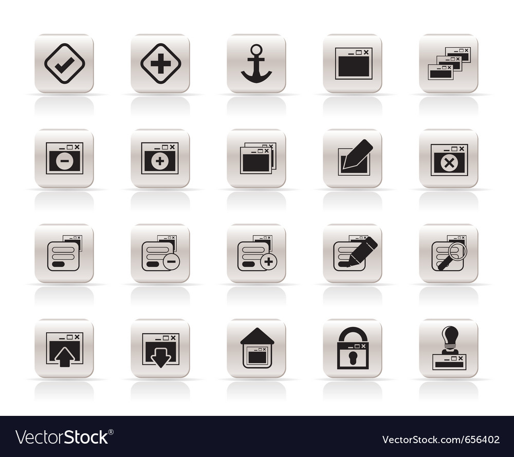 Computer and Server Icons Set