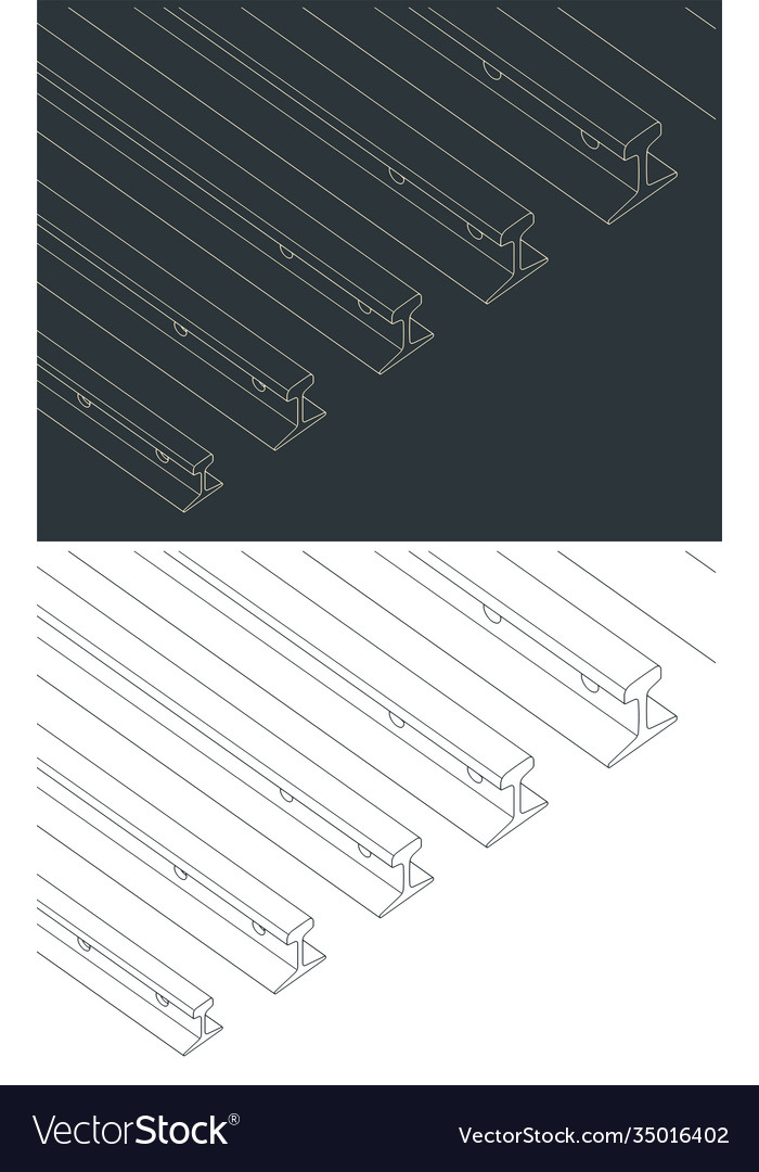 Different sizes rails Royalty Free Vector Image