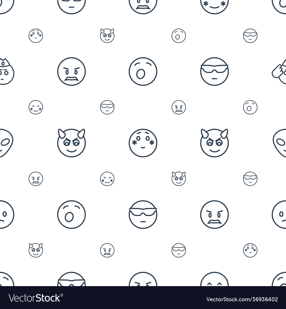 Emoticon icons pattern seamless white background