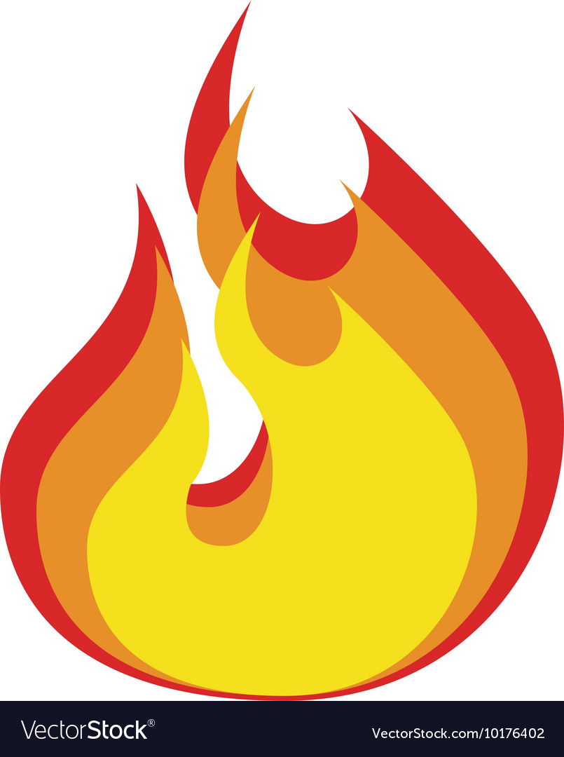 Fire Flame Isolated Icon Royalty Free Vector Image