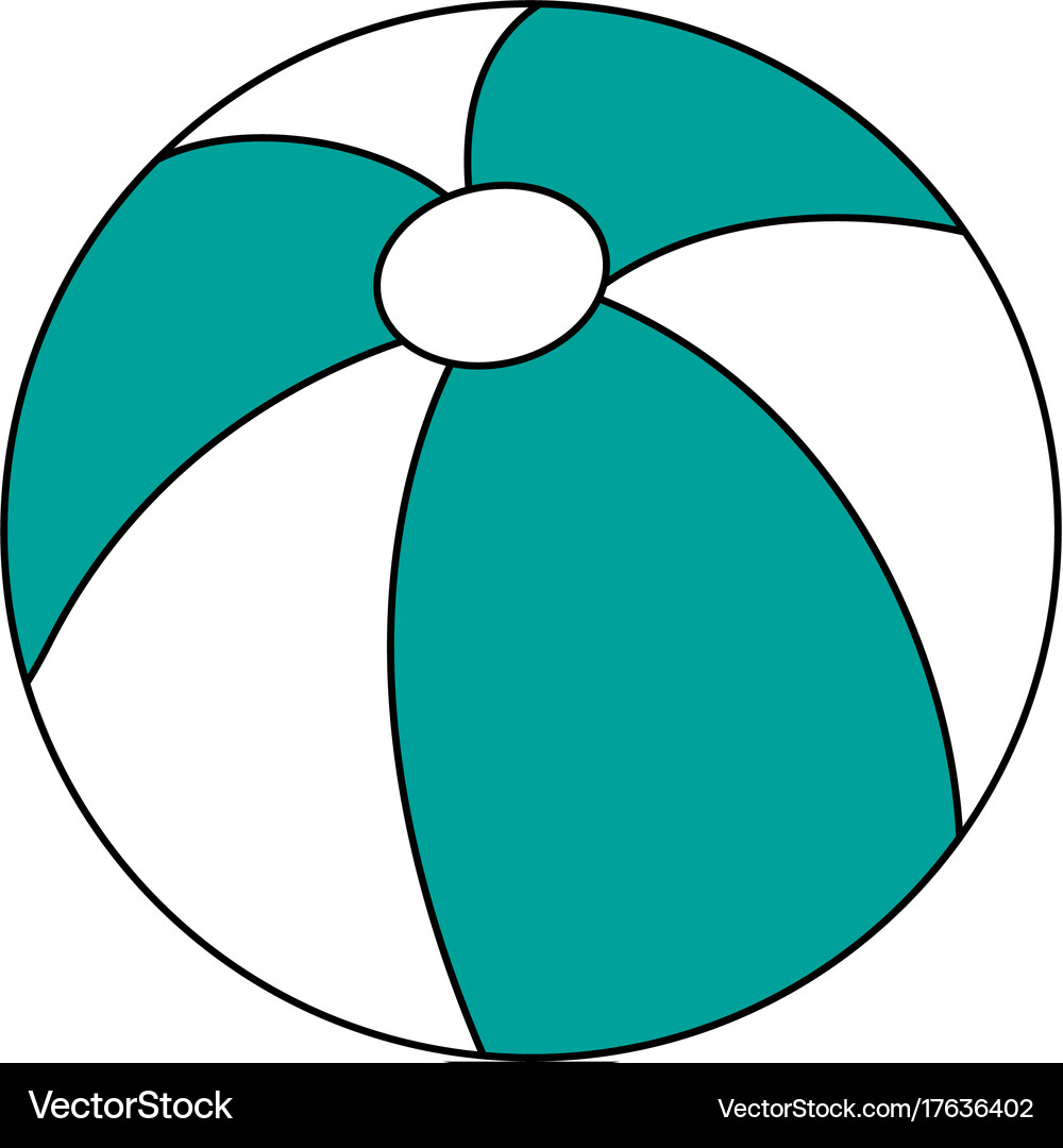 Floating beach ball Royalty Free Vector Image - VectorStock