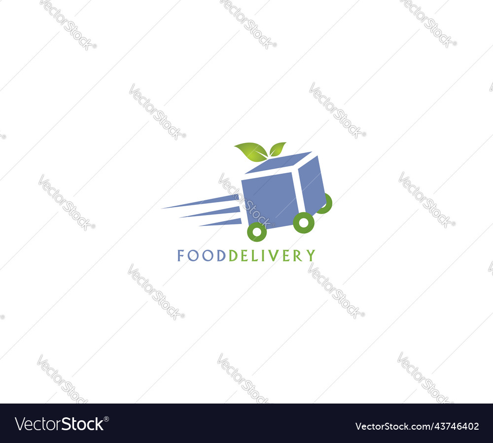 Food delivery logo design fast delivery service Vector Image