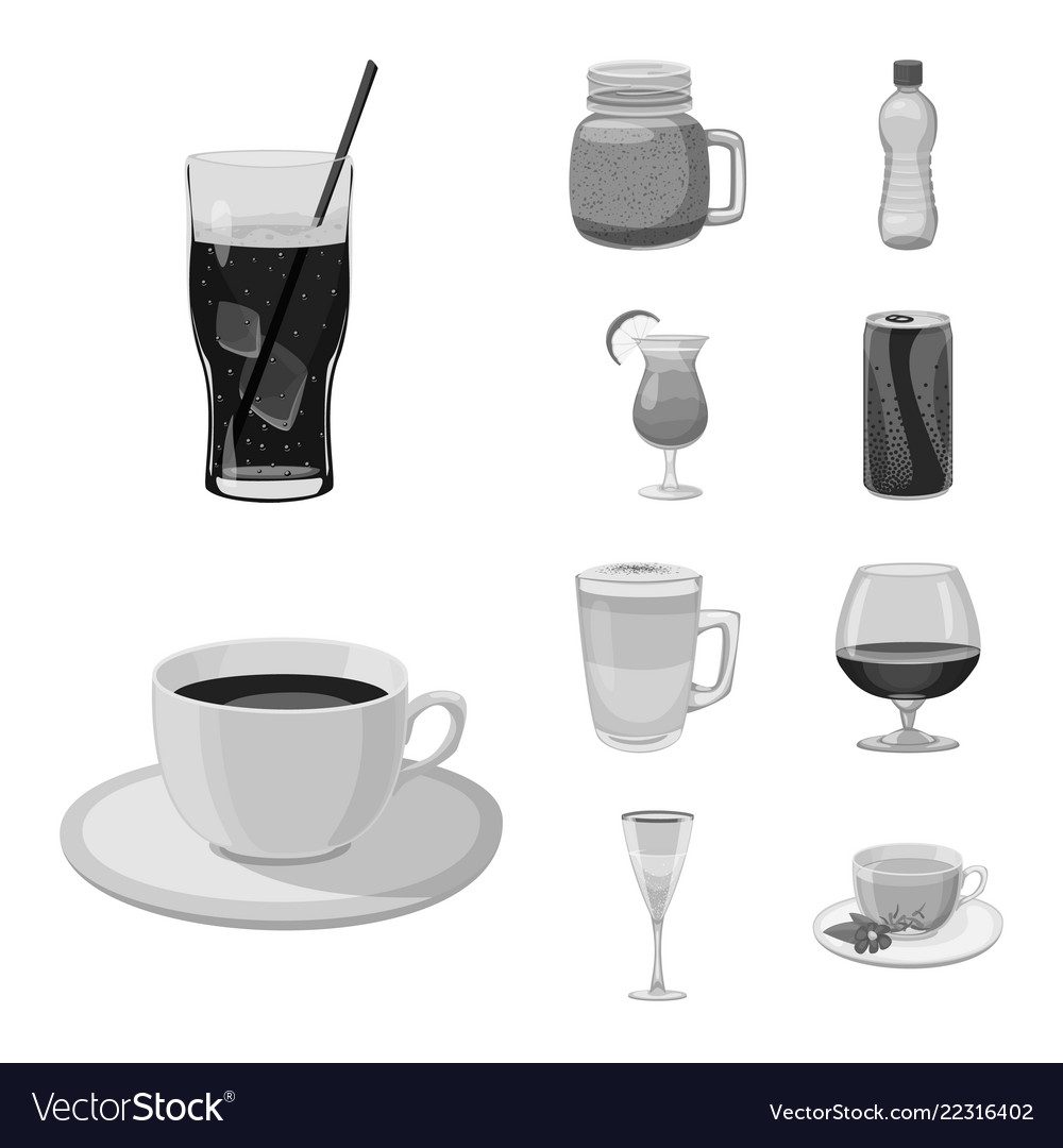 Isolated object of drink and bar icon collection