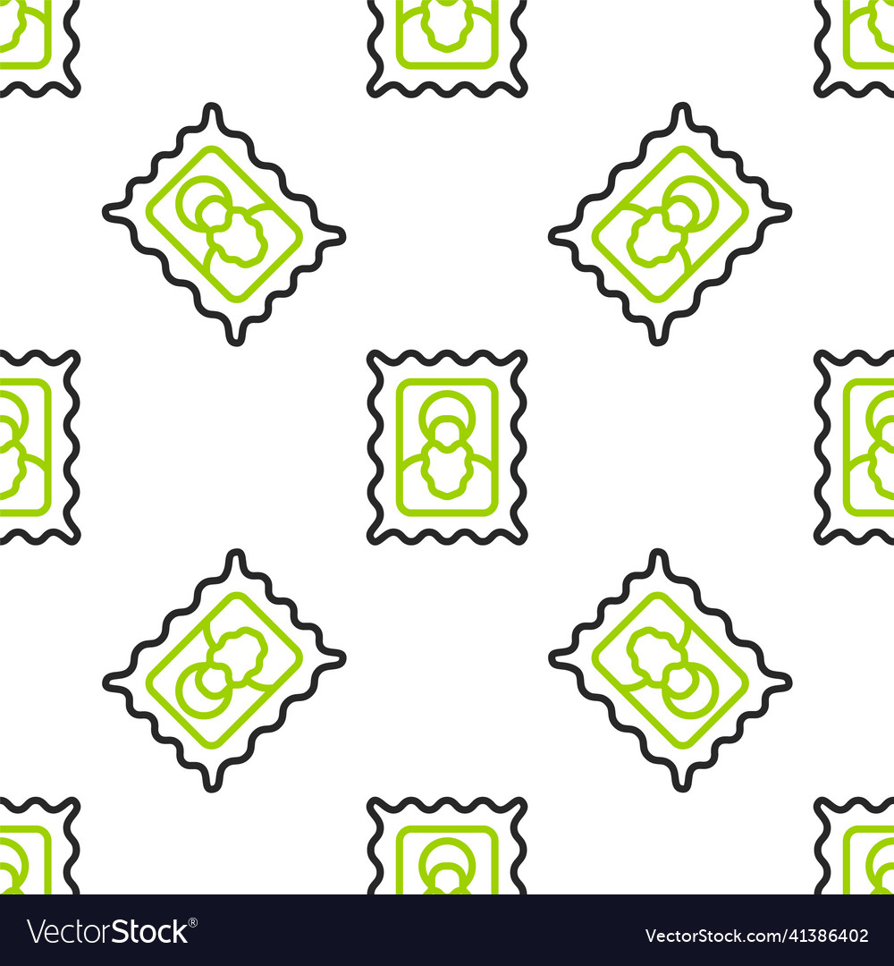 Line christian icon isolated seamless pattern