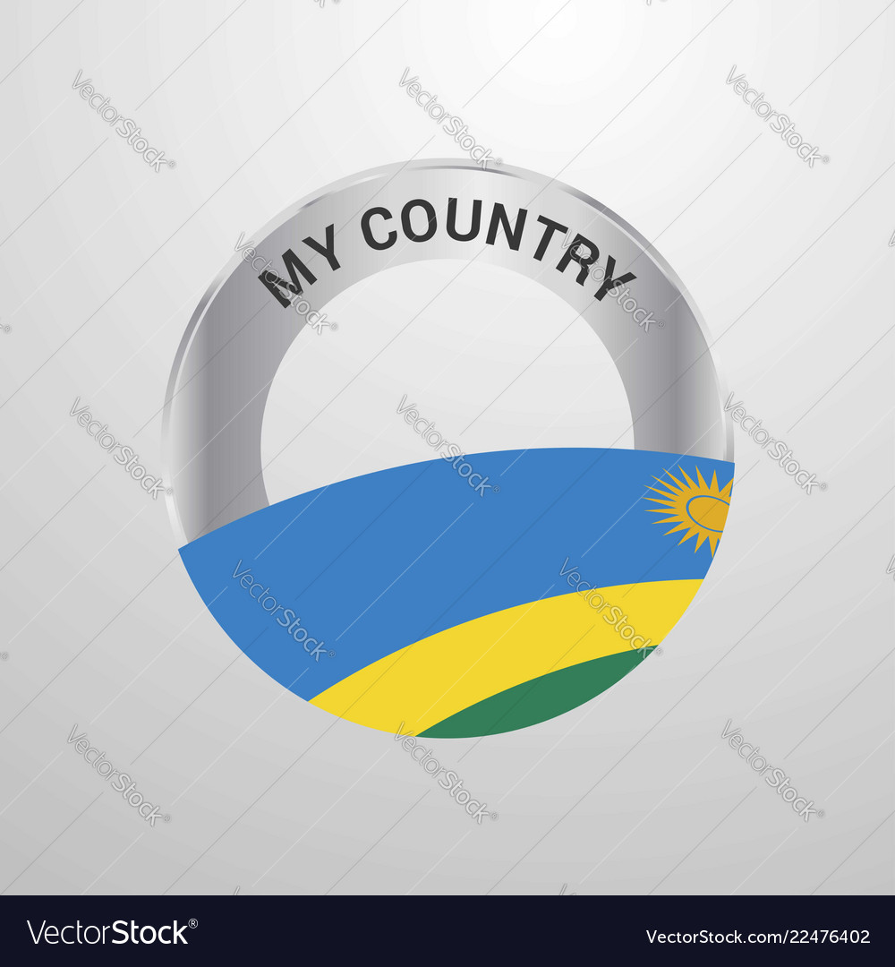 Rwanda my country flag badge