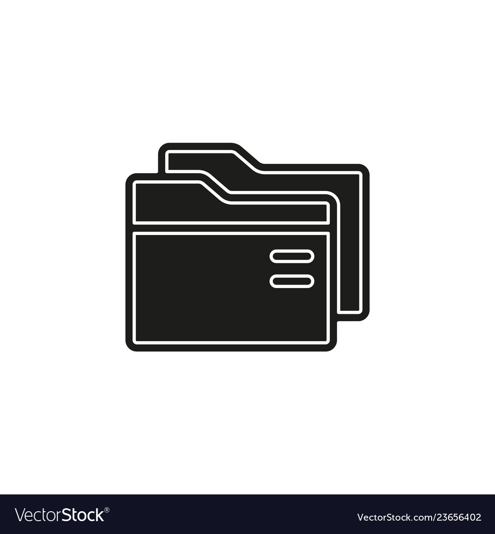 Simple folder icon vector image Simple folder icon
