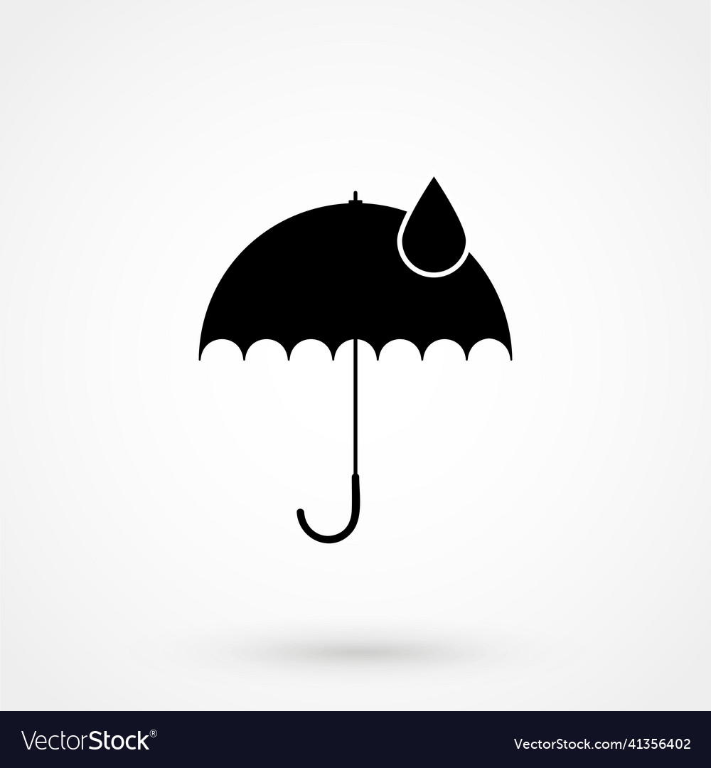 Umbrella icon on white background Royalty Free Vector Image