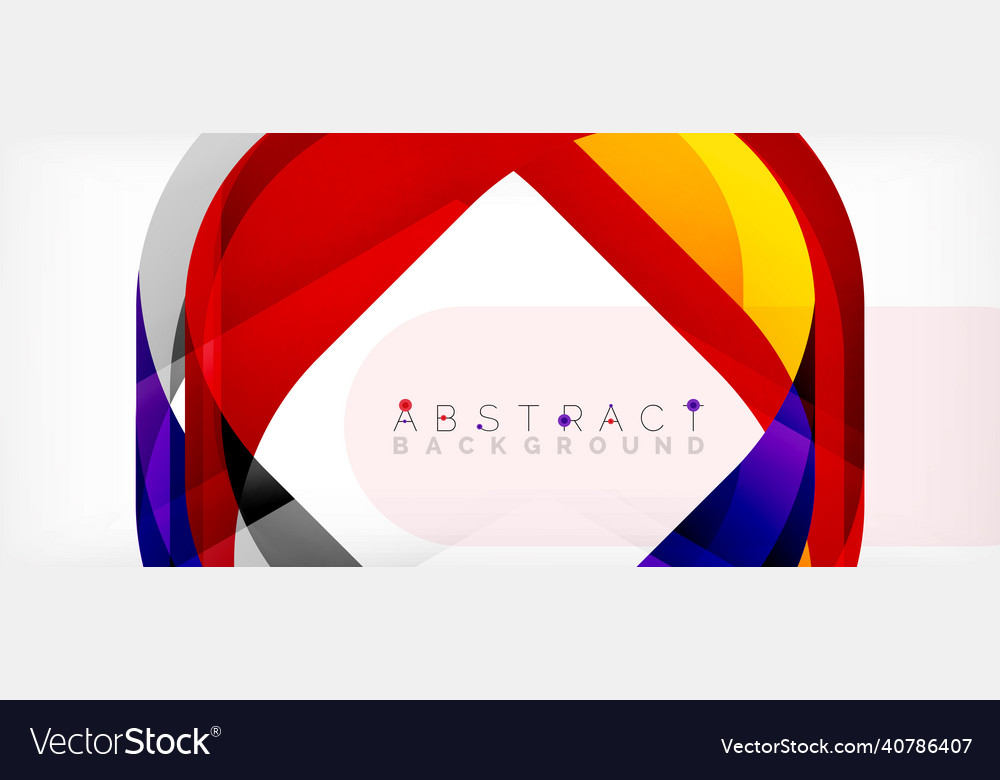 Abstract square shape with overlapping waves