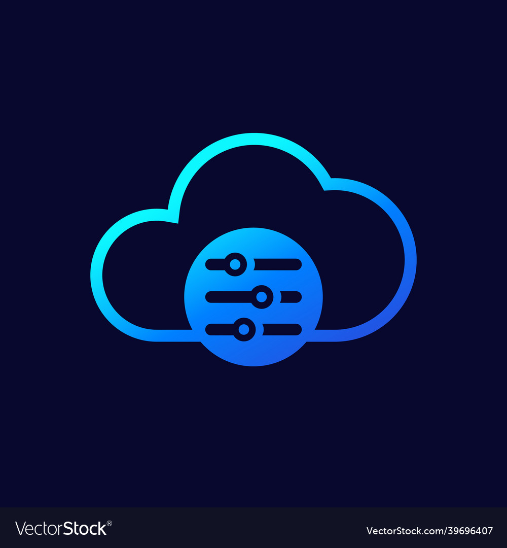 Cloud settings or hosting configuration icon