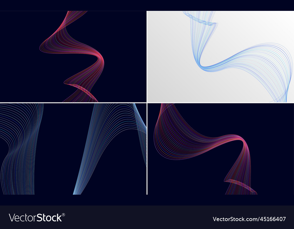 Collection of geometric minimal lines pattern set vector image Collection of geometric minimal lines pattern set