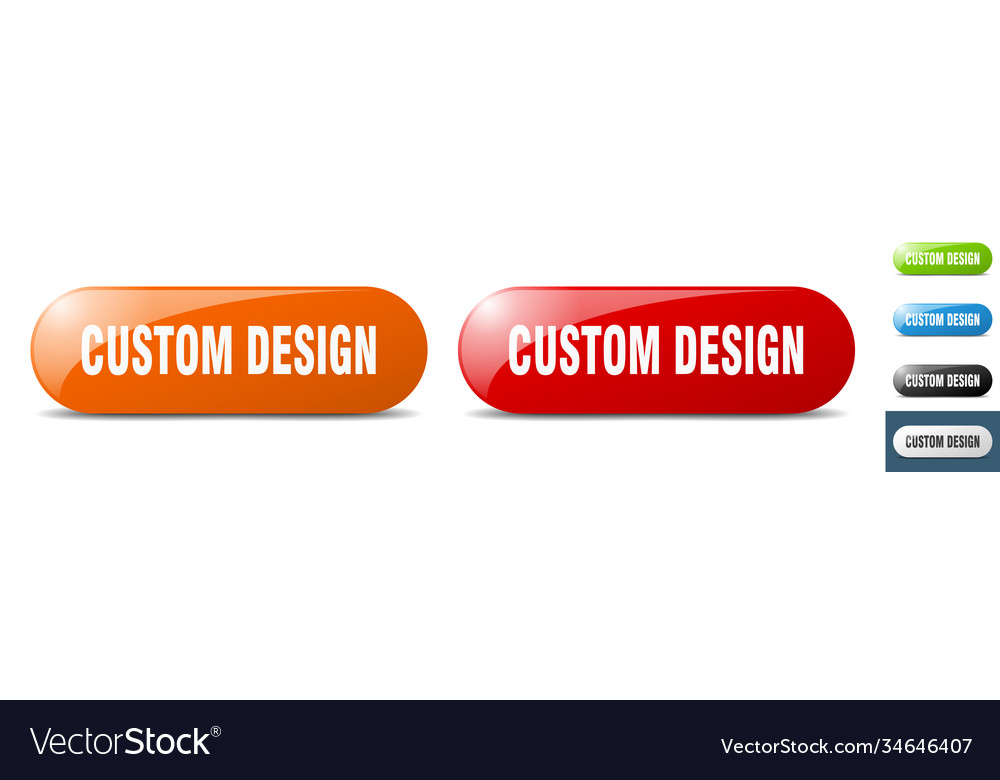 Custom design button key sign push set