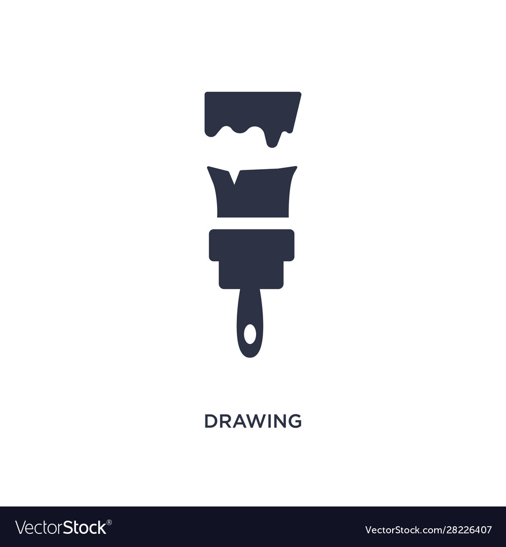 Drawing icon on white background simple element