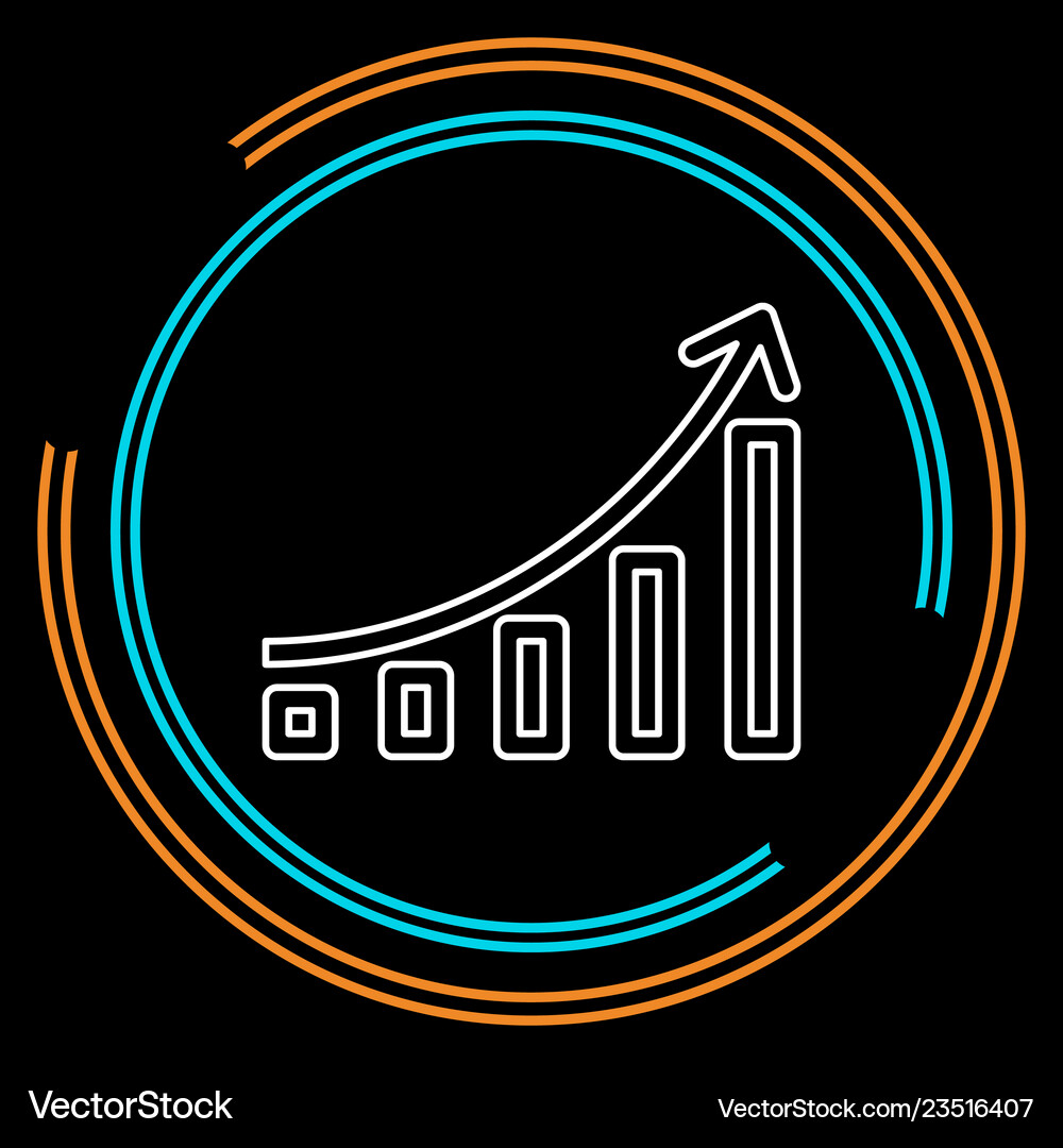 Financial graph - analytics chart Royalty Free Vector Image