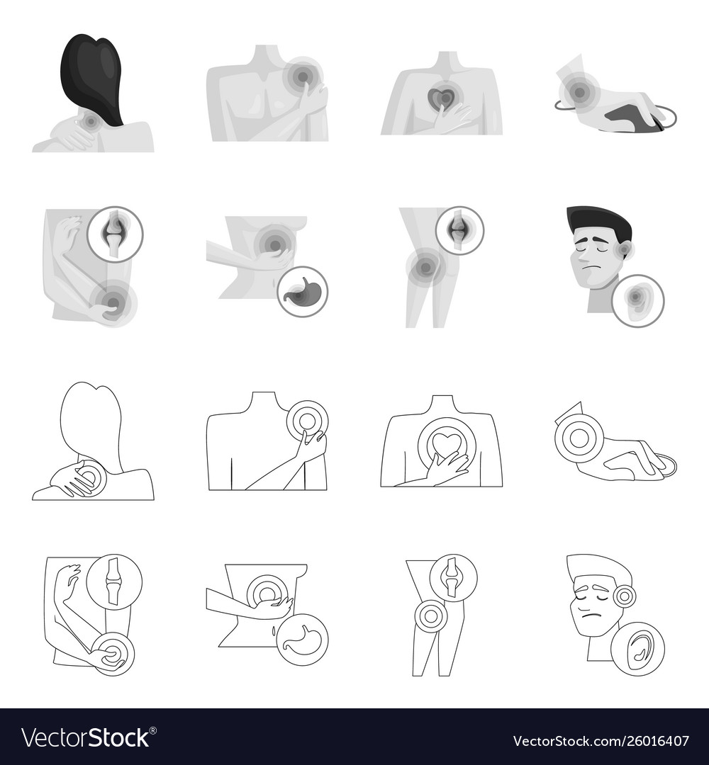 Isolated object hospital and rendering sign Vector Image Isolated object hospital and rendering sign