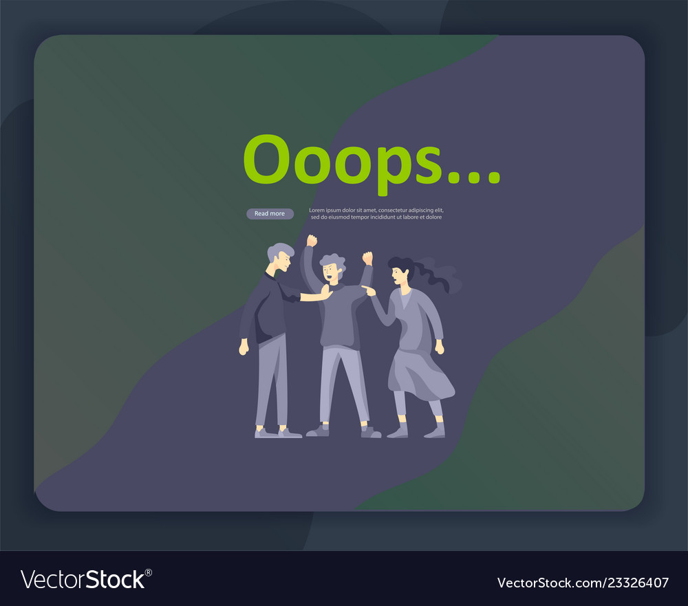 Landing page templates error vector image Landing page templates error