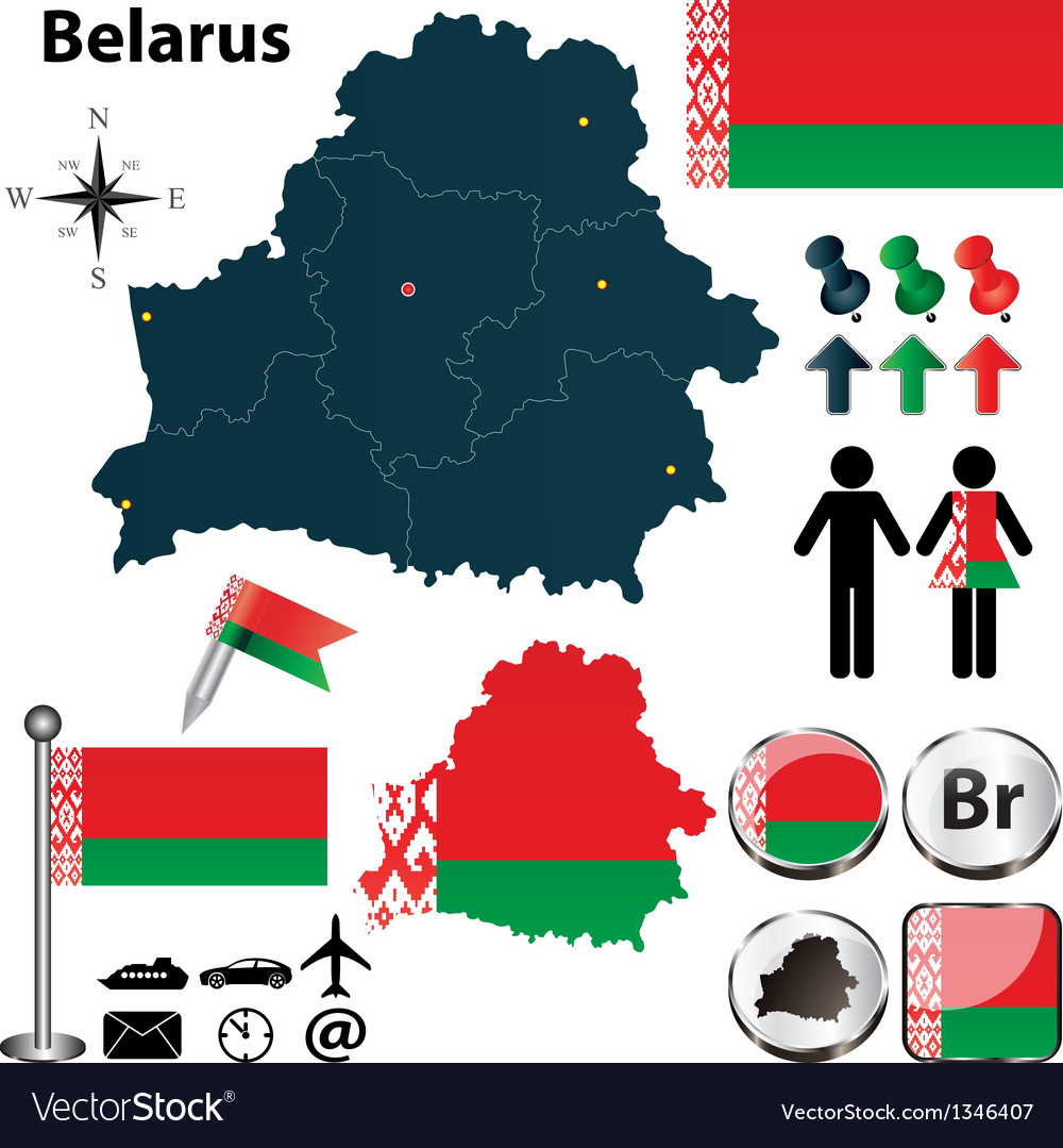 Map belarus Royalty Free Vector Image - VectorStock