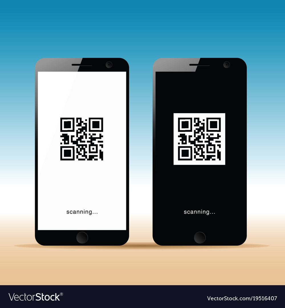 Mobile phone with scanning icon