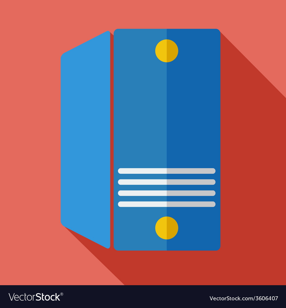 Modern flat design concept icon computer server