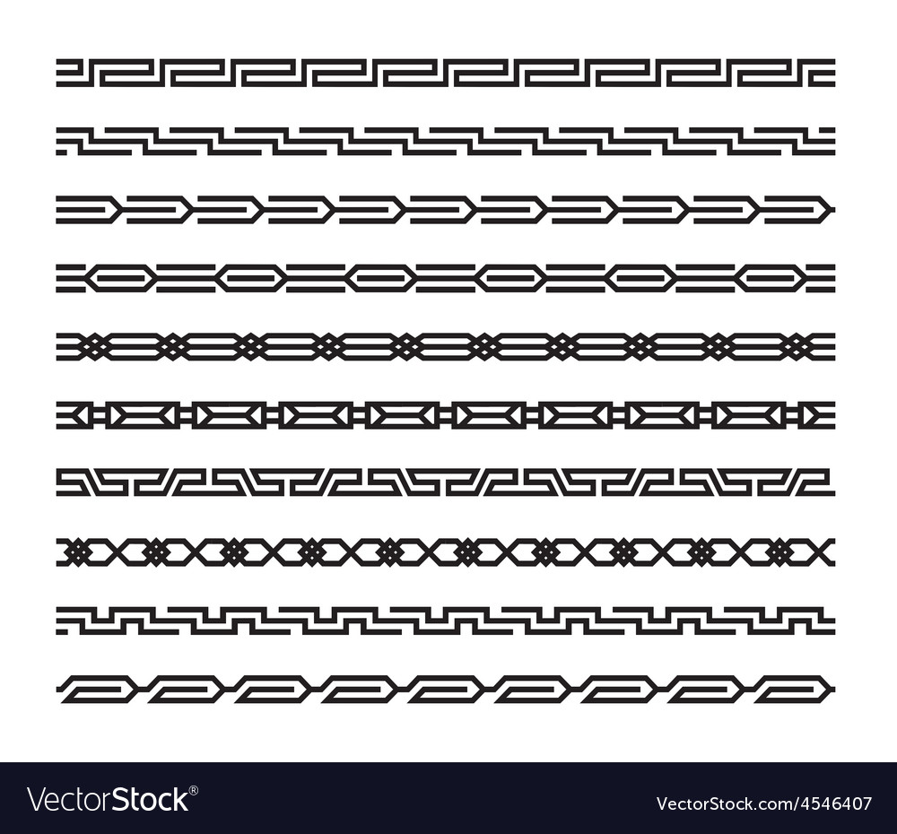 Set of geometric seamless patterns in oriental