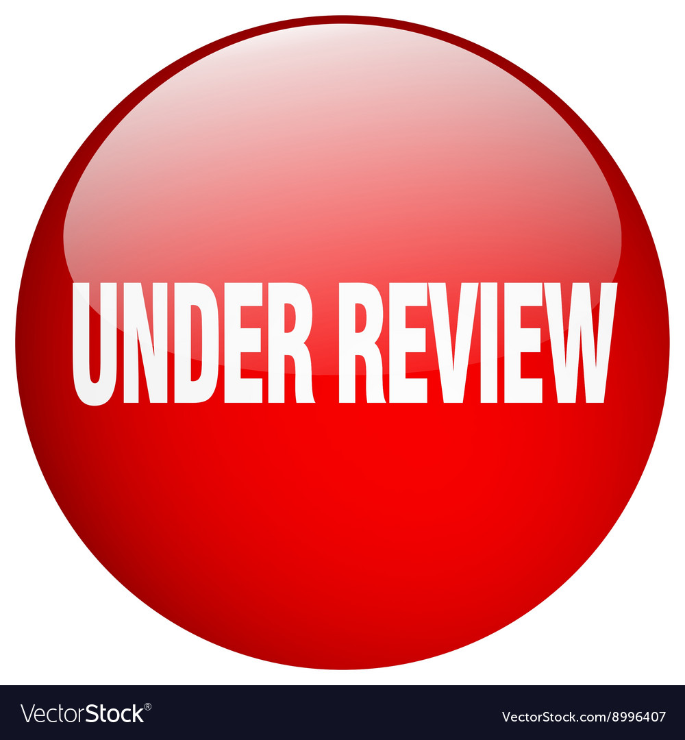 Under review red round gel isolated push button