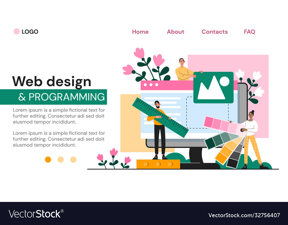 Web page template for design Vector Image Web page template for design