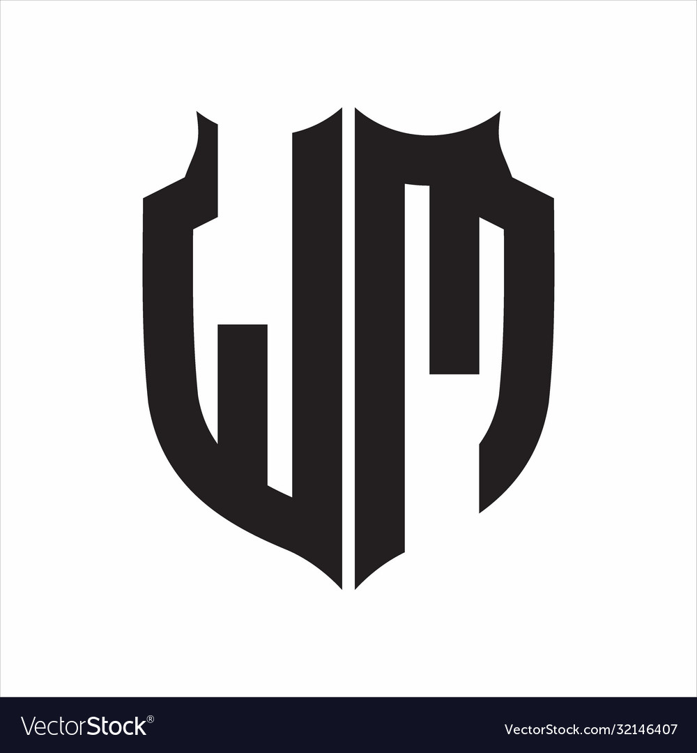 Wm logo shield style monogram design template
