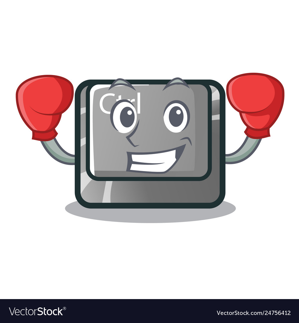 Boxing ctrl button in cartoon shape