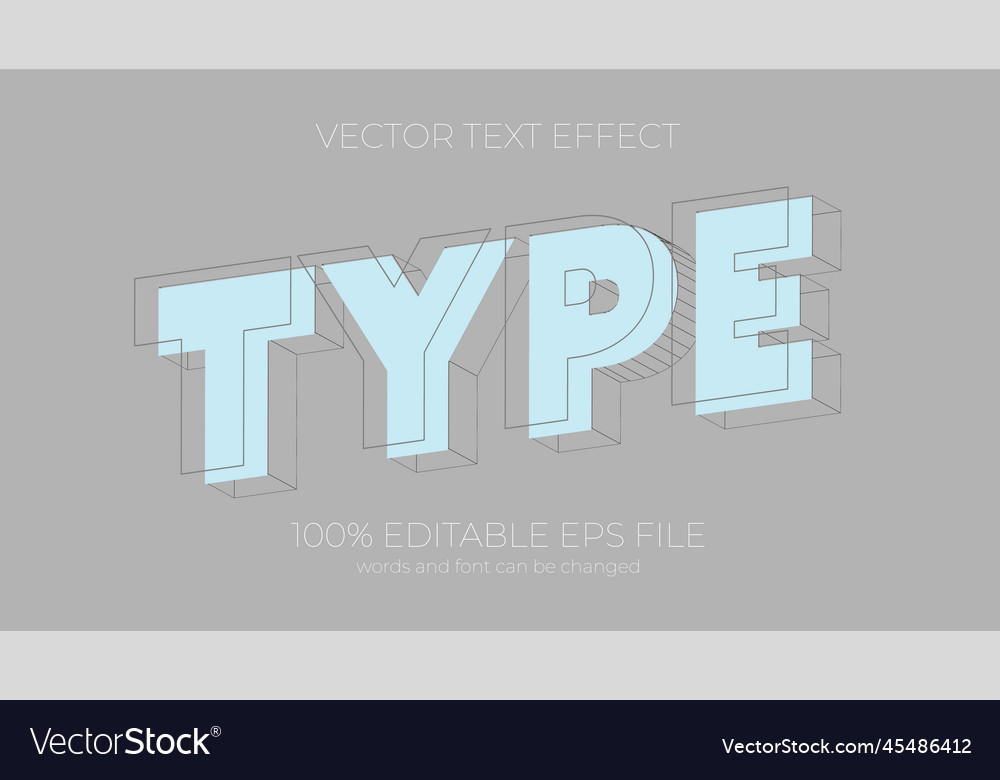 Cool typel text effect style eps editable