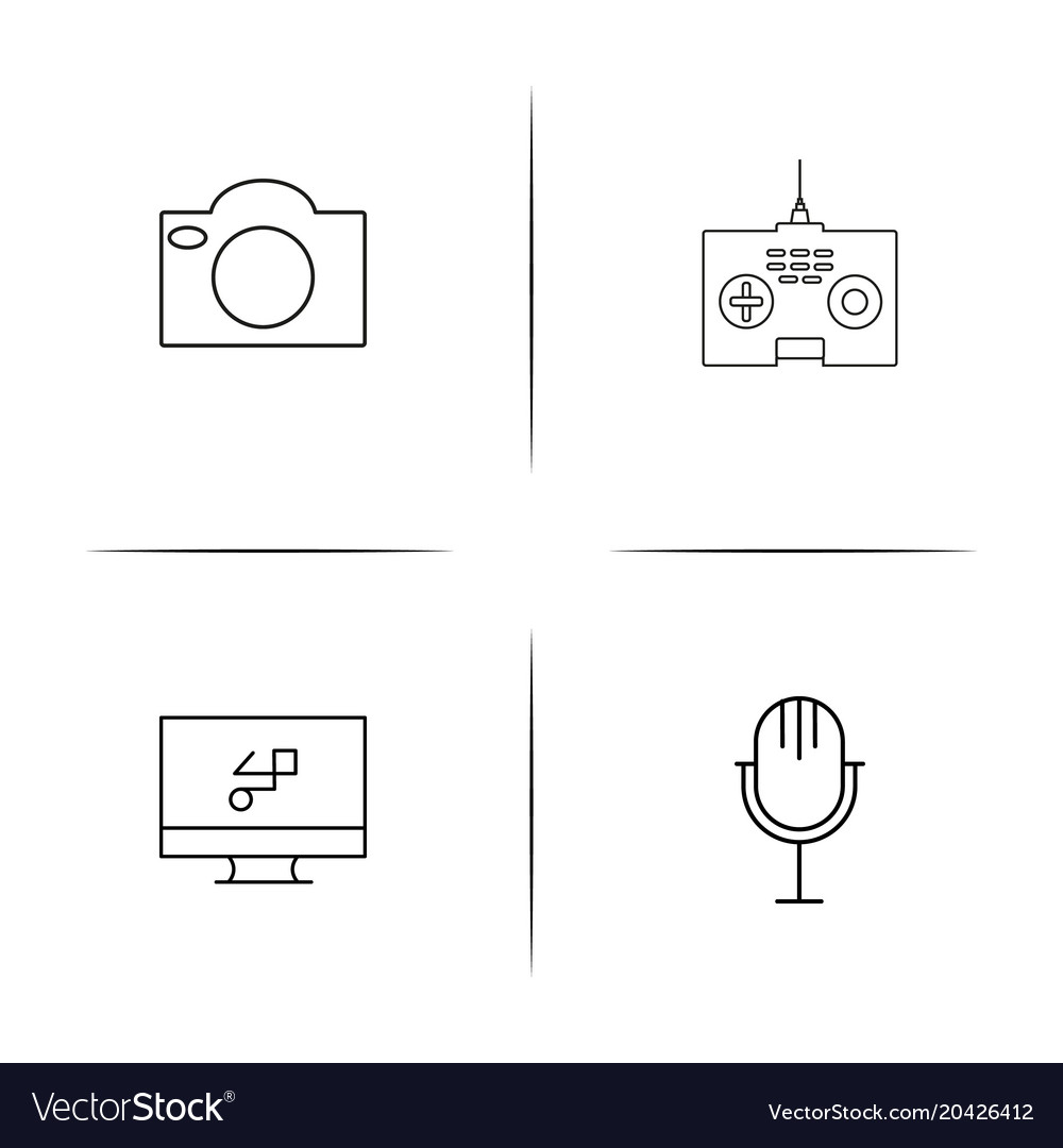 Devices simple linear icon setsimple outline icons