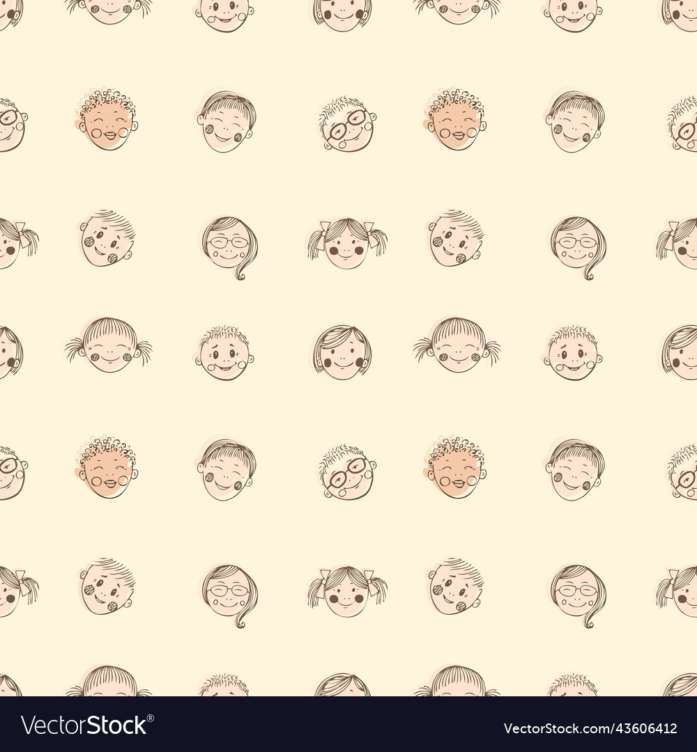 Diverse Child Faces Pattern