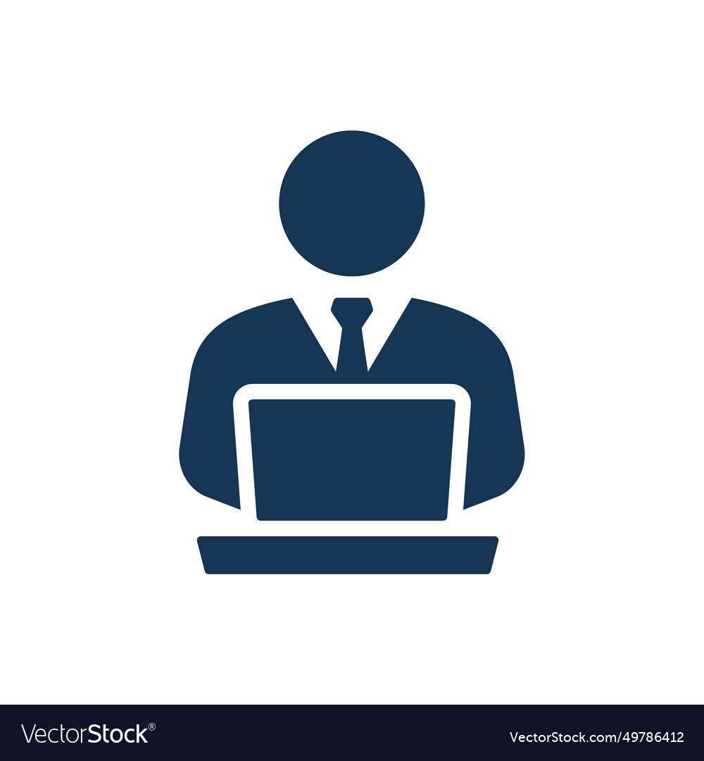 Employee icon isolated Royalty Free Vector Image