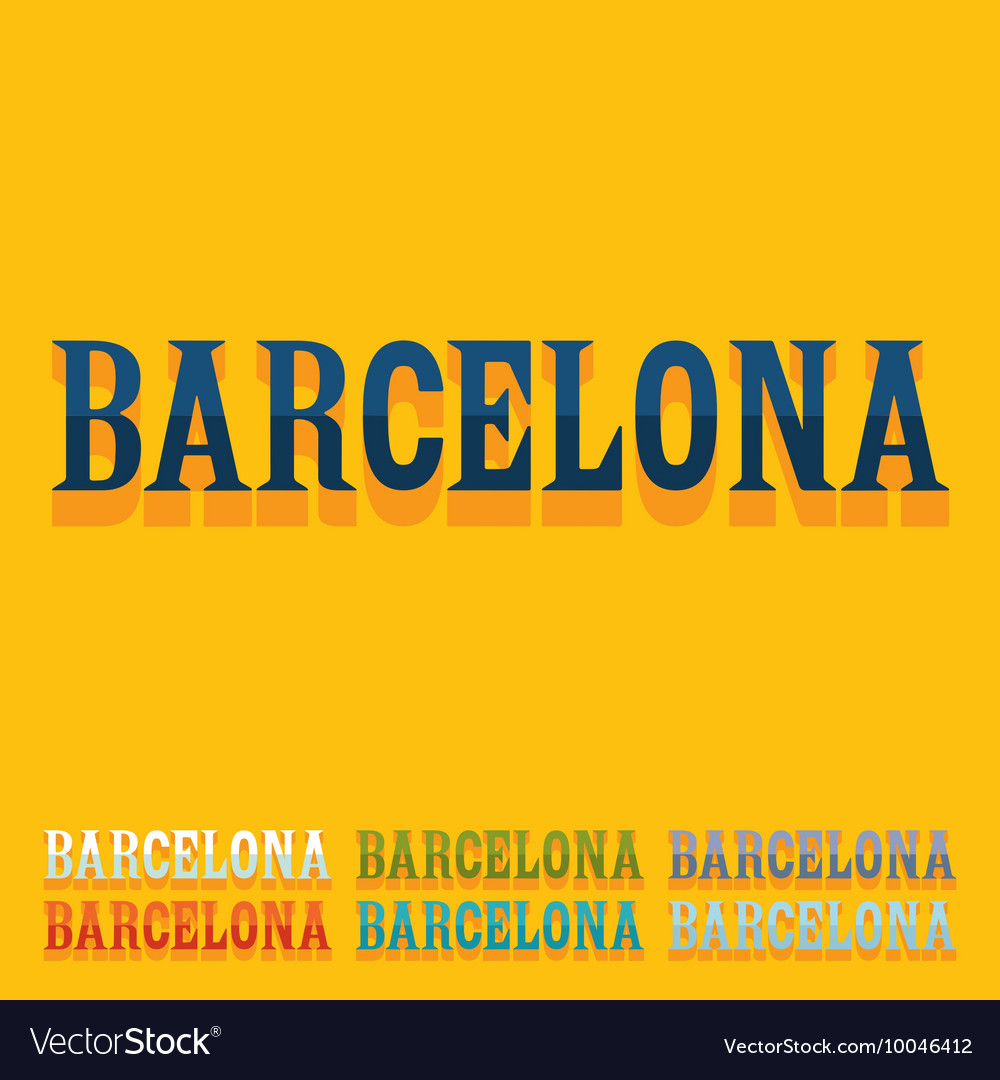 Flat design barcelona