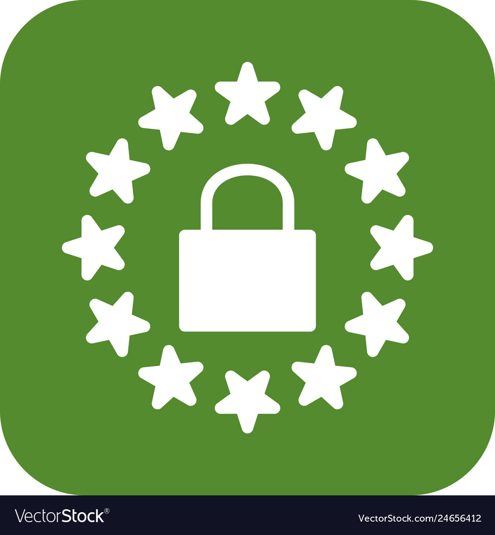 Gdpr security lock icon
