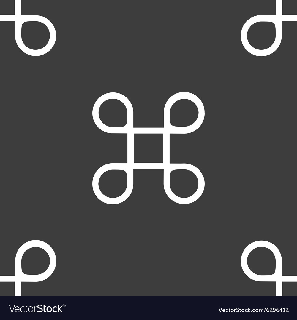 Keyboard maestro icon seamless pattern on a gray