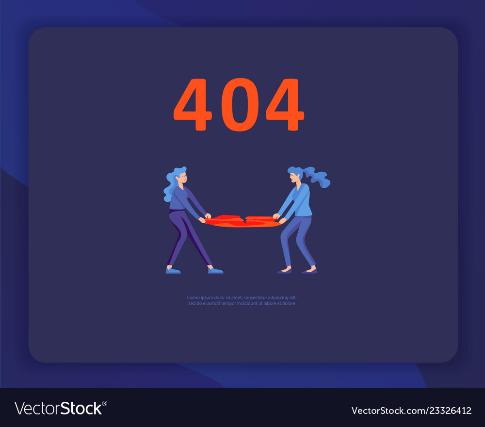 Landing page templates error vector image Landing page templates error
