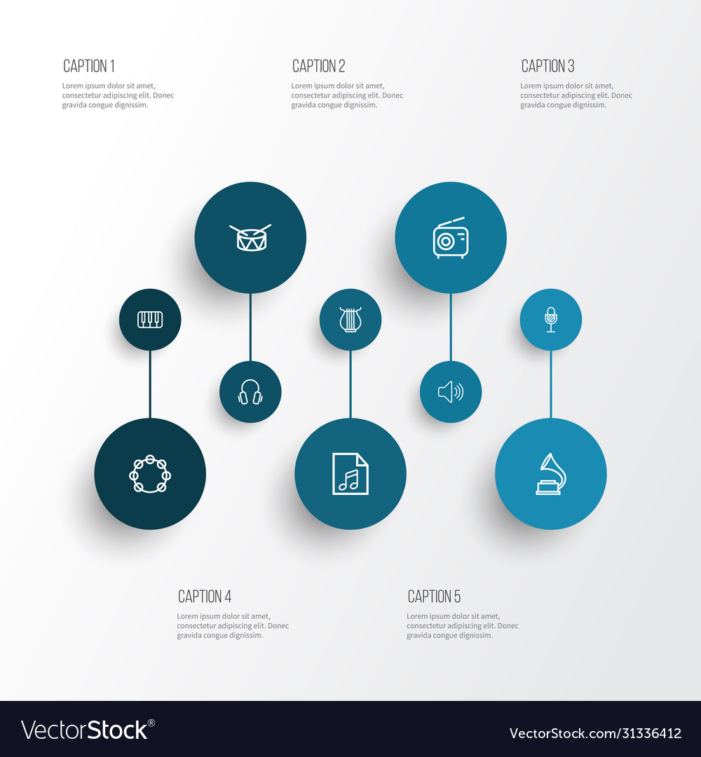 Multimedia icons line style set with play list vector image Multimedia icons line style set with play list