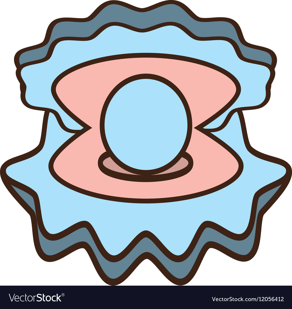 Oyster fresh sketch beach Royalty Free Vector Image