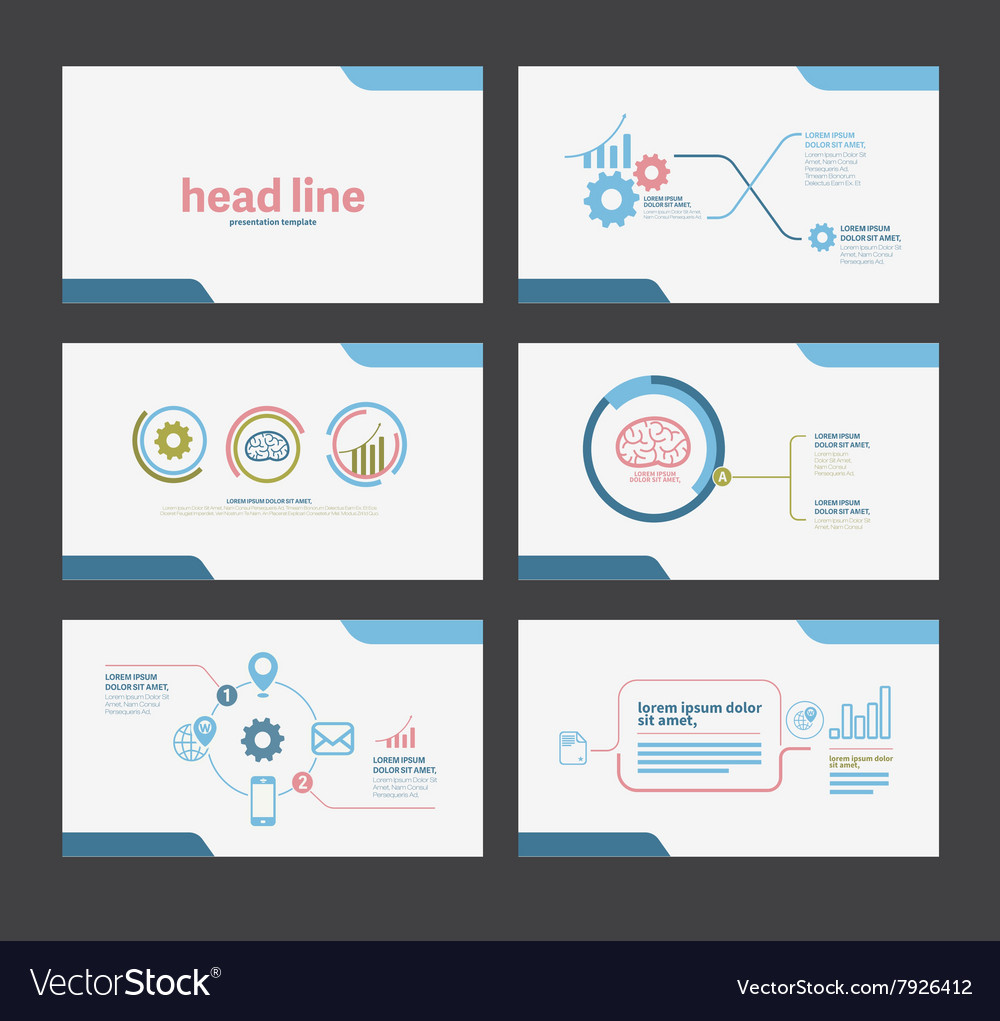 Presentation template flat design set