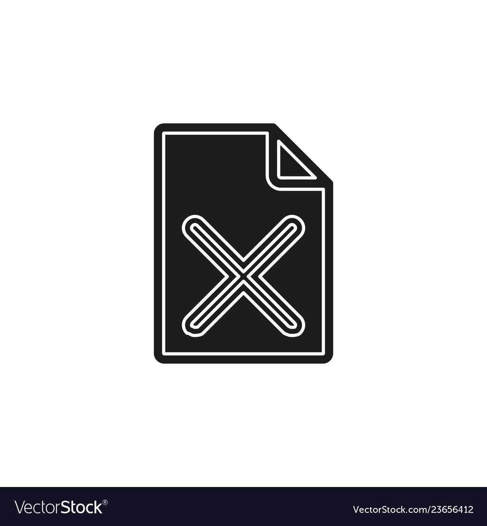 Remove document icon - with mark