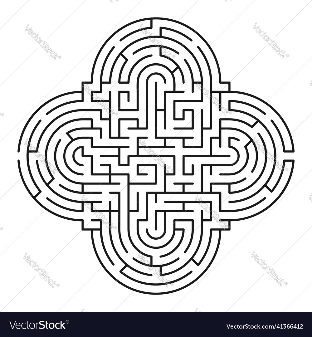 Rgb abstract maze labyrinth with entry and exit Vector Image Rgb abstract maze labyrinth with entry and exit