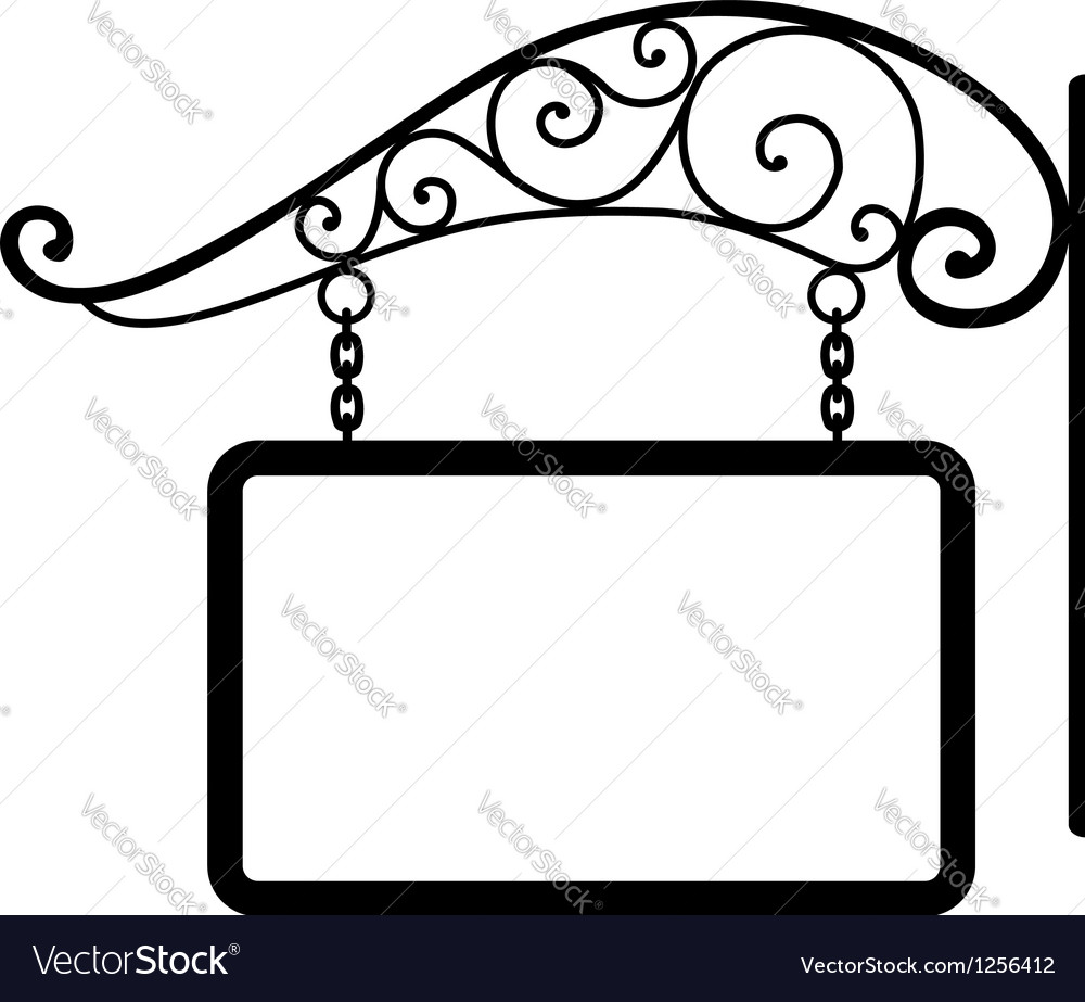 Signboard and retro metal decoration Royalty Free Vector